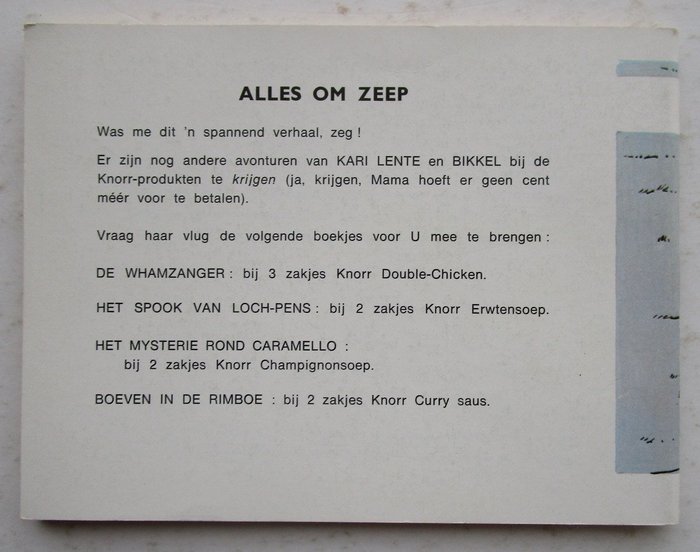 Kari Lente – Alles om zeep (zeldzame Knorr-uitgave) – Geniet – Eerste druk – (1971)