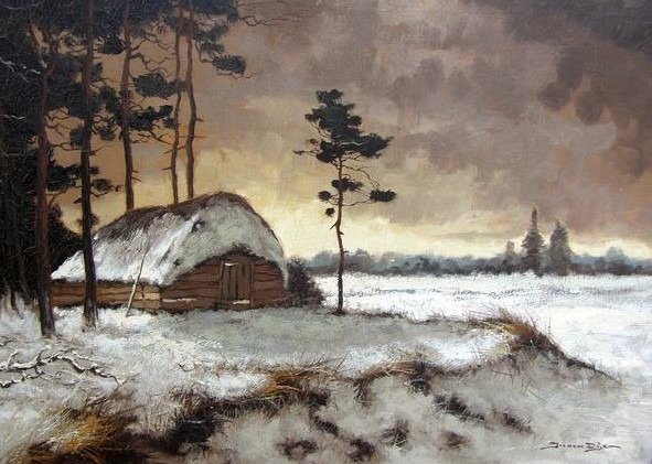 Jos van Dijk (1913-2000) - Winterlandschap