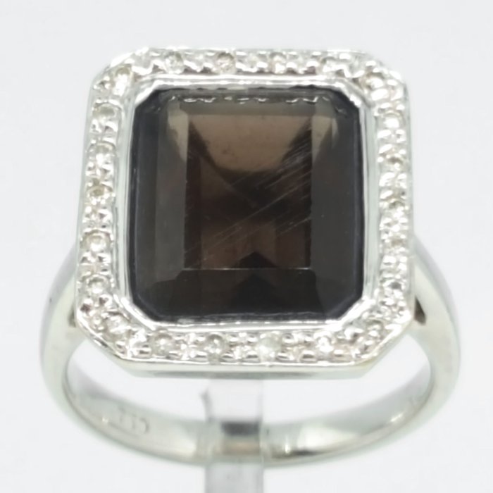 Preview of the first image of 18 kt. White gold - Ring - 5.00 ct - Diamonds.