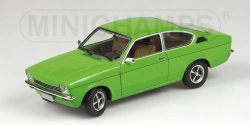 MiniChamps - 1:18 - Opel Kadett C Coupé 1976 - 颜色绿色-稀有模型