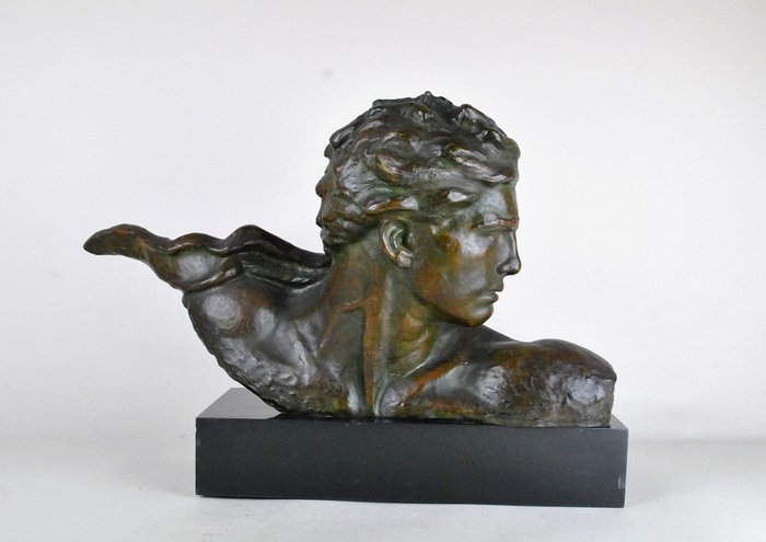 Alexandre Kéléty 1900-1940 - Skulptur, Byst av Mermoz