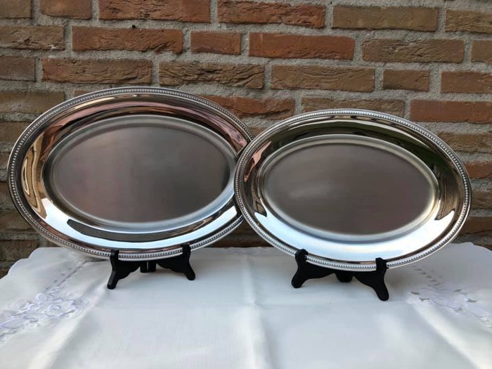 Guy Degrenne - Vintage GUY DEGRENNE不銹鋼橢圓形餐具，法國製造的餐具Inox 18/8 (2) - 銀板，不銹鋼，金屬，不銹鋼