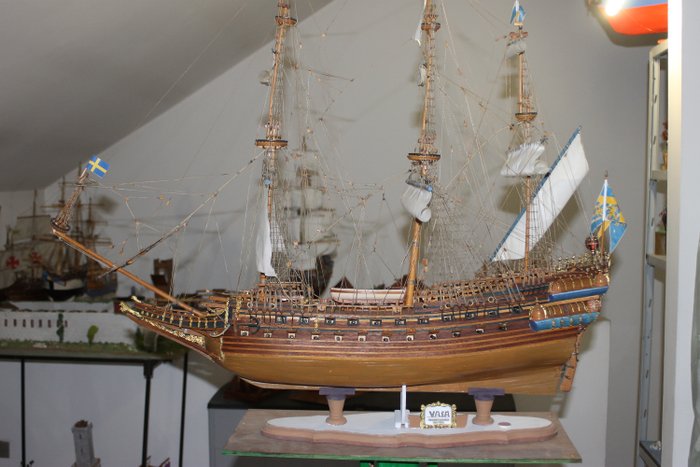 Schiffsmodell, Kriegsschiff Vasa aus dem 17. Jahrhundert - Ende des 20. Jahrhunderts