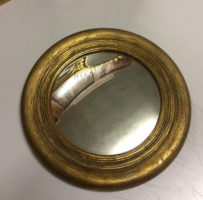 墙镜, 鱼眼 - 艺术装饰 - 木, 镀金
