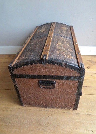 行李箱-旧船箱 - 木材，金属