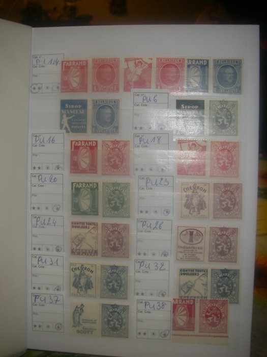 Belgien 1929/1966 - This is the 60 cent stamp on heraldic lion on white paper