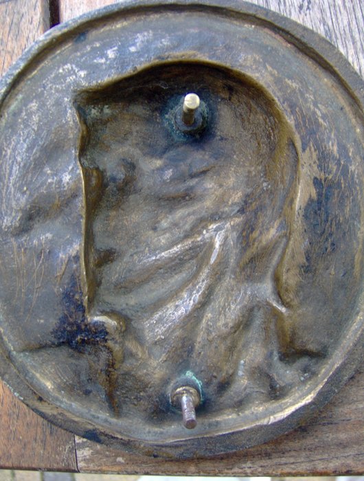 Hoofd van Jezus in Reliëf plaquette – Brons – 20e eeuw