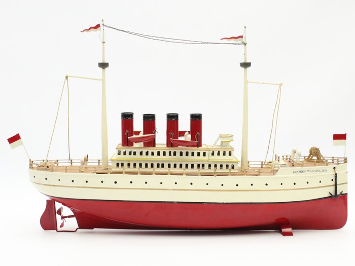Onbekende maker in de stijl van Märklin – Schip Stoom Boot – Cruise schip – Ocean liner – 55 cm – Unknown – Duitsland