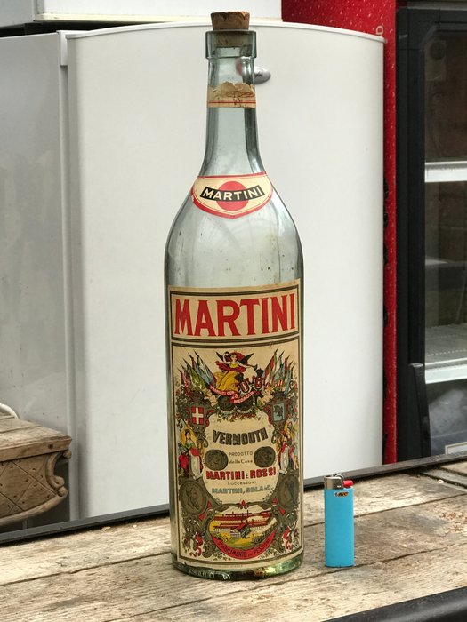 MARTINI - veldig gammel 2,8 liters flaske - Glass