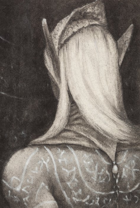 Eliah Zanoni - Illustrazione Originale - "Elven Mystic" - tecnica mista- 18x26cm - Loose page - Other (2019)