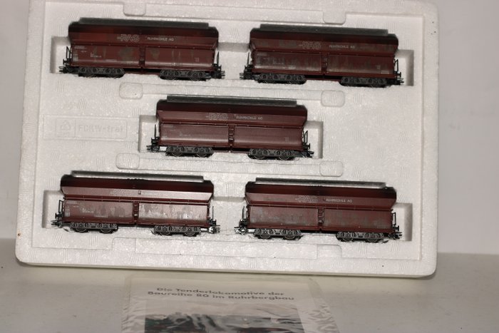 Märklin H0 – 4824 – Goederenwagenset – 5-delige set Fals kolenwagens – RAG