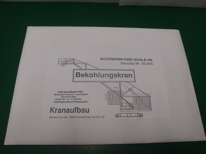 Bochmann Finescale – Lasersachen H0 – 33.915 – Landschap – ´Bekohlungskran´ messing bouwpakket
