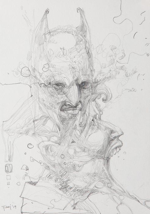 Francesco Giani - Illustrazione Originale - "Jokerman" - matita - A4 - Loose page - Other (2019)