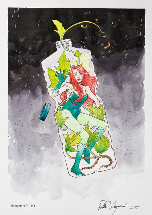 Elena Casagrande - Illustrazione Originale - "Poison-ed Ivy" - tecnica mista - A3 - Loose page - Other (2019)