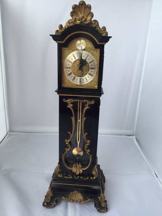 Schmid - Grandfather Schmid 8-day miniature clock from the 50s - Brass, Plastic, Wood