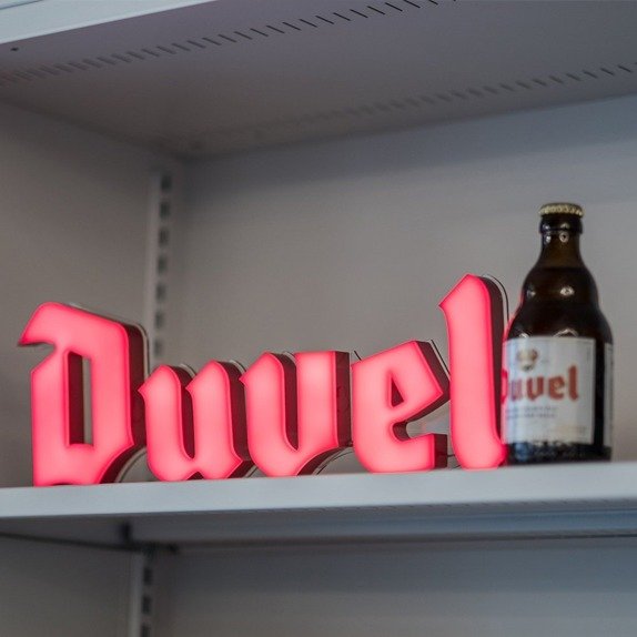 VEDETT - Berühmtes belgisches Bierbarschild "Duvel" - Plastik