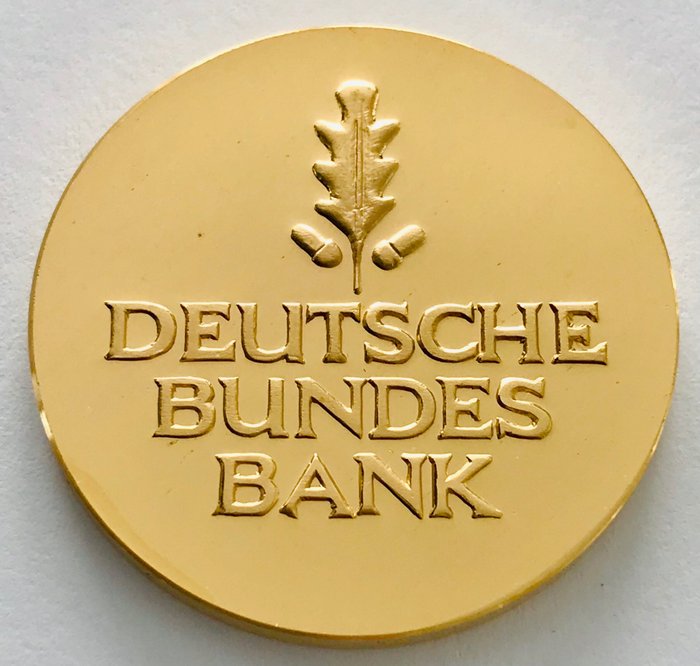 26,98 Gramm - Złoto .900 - Deutsche Bundesbank - Für 25 Jahre Treue Dienste
