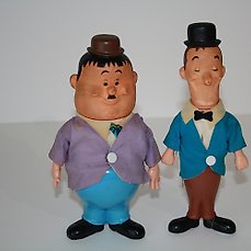 Delacoste Gadget Laurel & Hardy Stan And Ollie Larry Harmon Pictures rubber toy 