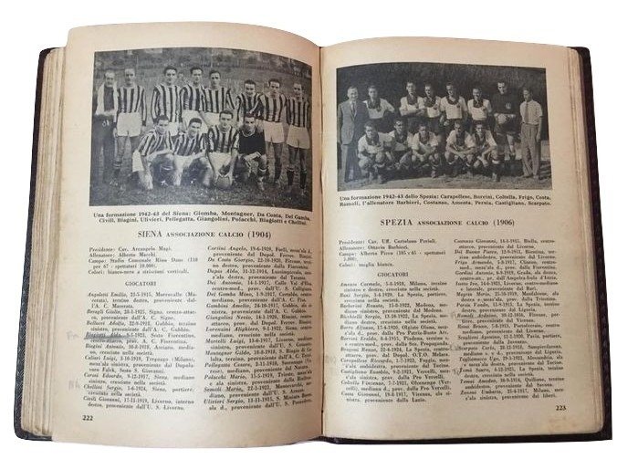 EDIZIONI IL CALCIO ILLUSTRATO - Almanacco Illustrato del calcio Italiano 1943-XXI (Artisan leather binding) - 1943