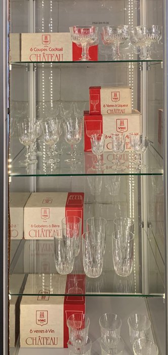 VMC REIMS FRANCE - Wide complete Chateau glasses 30 pieces