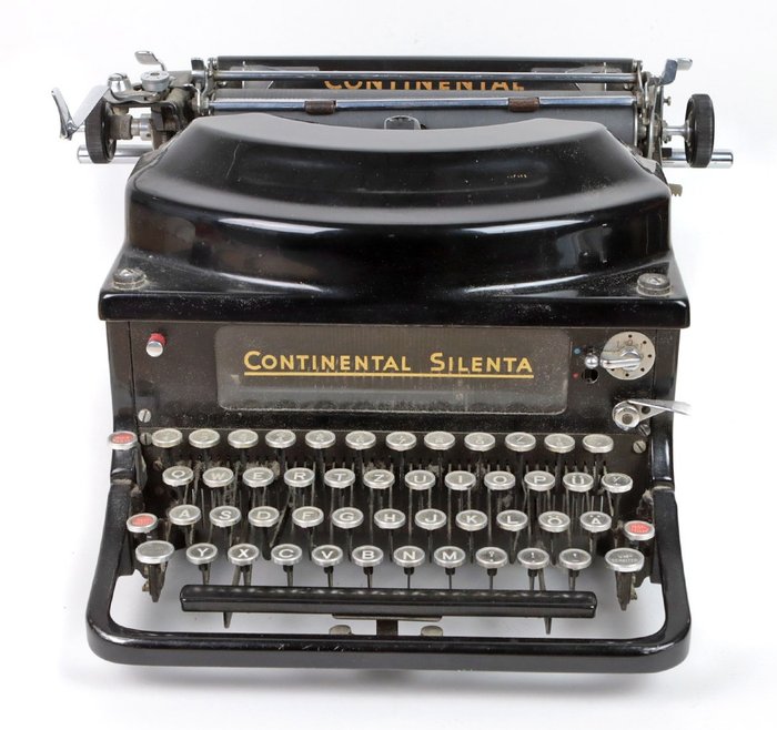 Continental Silenta - Máquina de escrever, década de 1930 - Ferro (fundido / forjado)