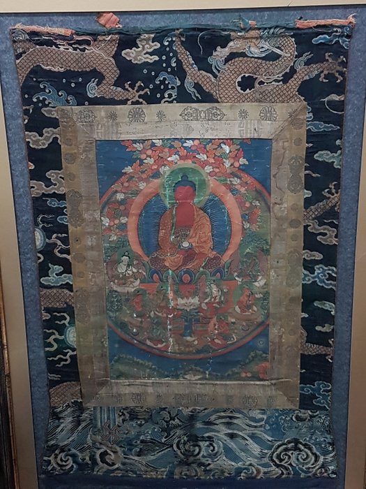 Thangka – Linnen – Boeddha – Tibet – 18e eeuw