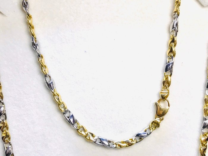 EURO 90 - 18 carats Bicolore, Or blanc, Or jaune - Collier, Collier