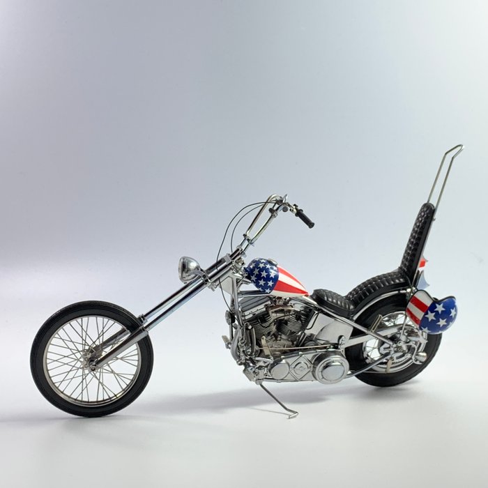 Franklin Mint - Harley Davidson - 1:10 - Easy Rider Ultimate Chopper - Många material av hög kvalitet i stor skala 1:10