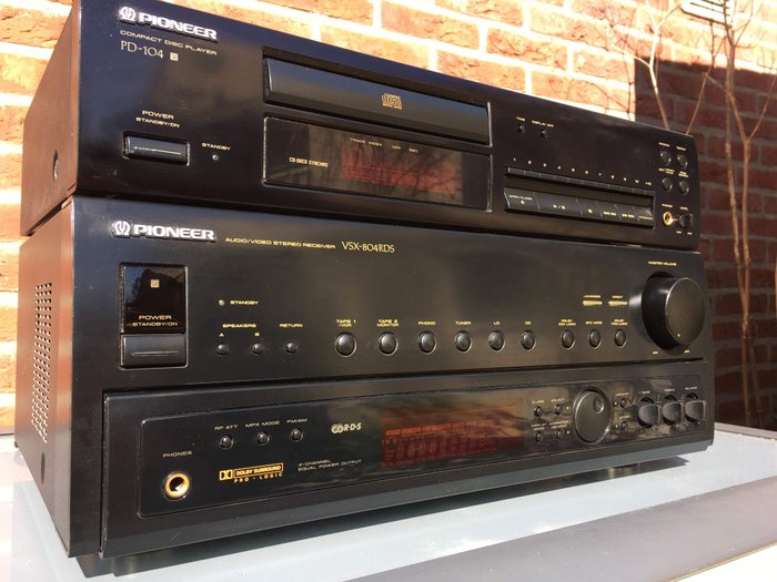 Pioneer - VSX-804RDS & PD-104 - Cd speler, Stereo receiver