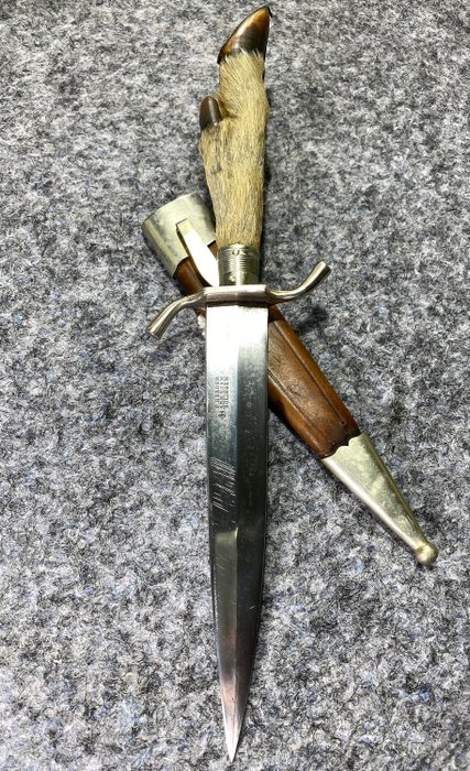 德國 - Rare Hunting Dagger F.HERDER ABR.SOHN SOLINGEN - 1920s/40s - Hunting - 匕首