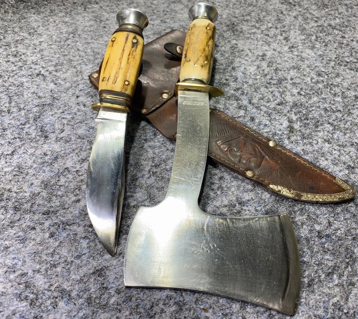 德国 - Hunting Knife & Hatchet ANTON WINGEN JR - OTHELLO SOLINGEN - Hunting - 斧头 + 刀