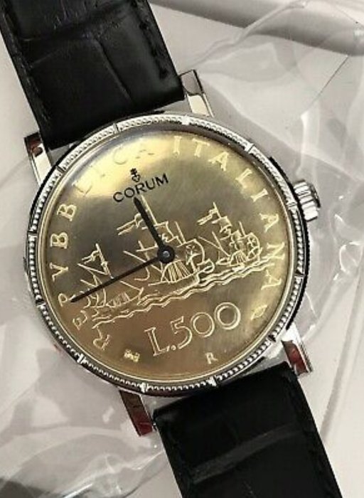 Corum -  Artisan Coin Watch Caravelle 500 lire in oro edizione limitata - 082.645.21 - Unisex - 2011-prezent