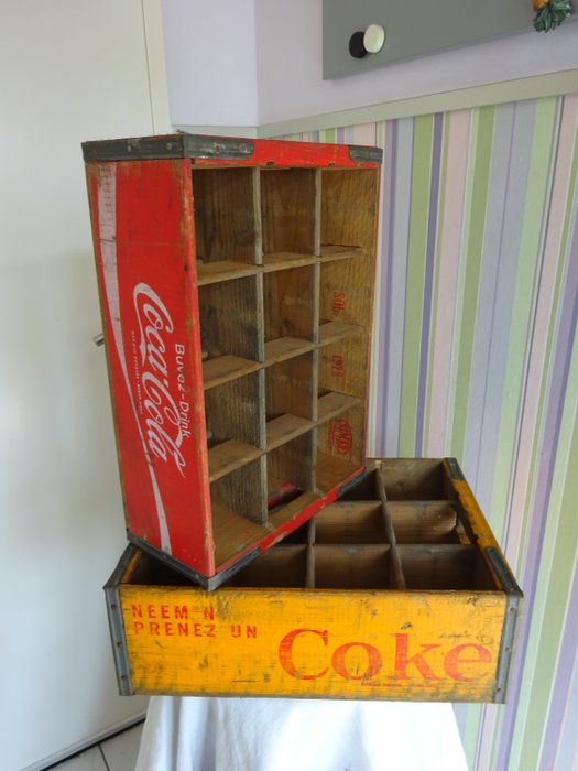 Wooden coke bottle crates