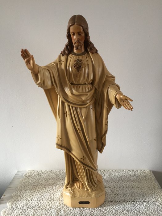 Stor statue Jesus Kristus - Rex Sum Ego 80cm (1) - Gips
