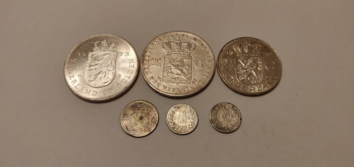 OLD COLLECTIBLE COINS GULDEN GUILDER DUTCH CENTS 10 COINS FROM NETHERLANDS