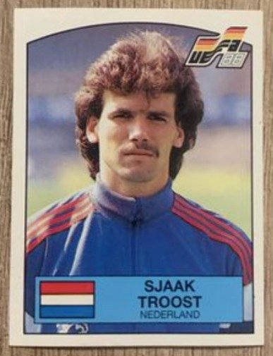 Panini – Euro 88 – Original loose sticker Sjaak Troost – 1988