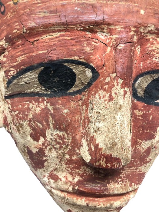 Altagyptisch Polychromes Holz Maske 26 X 19 Cm Catawiki