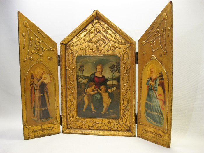 Religiöses Triptychon 34x28cm (1) - Holz