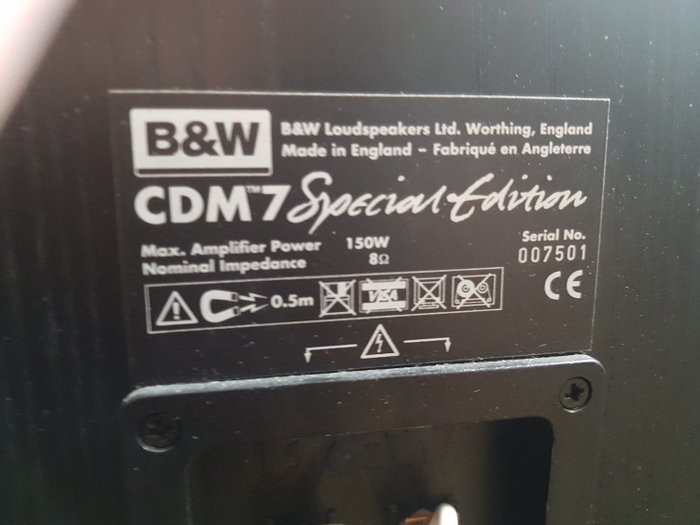 B&W – legendarische CDM 7 special edition – Speaker set