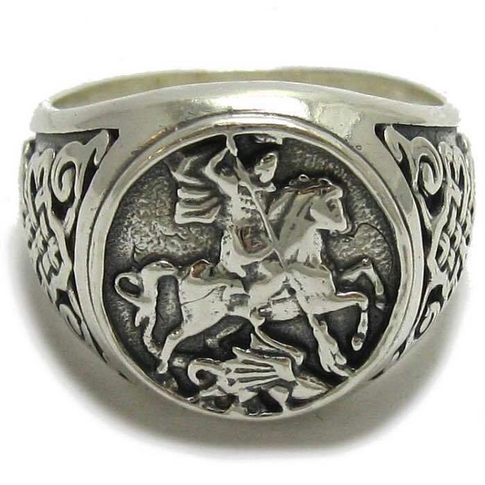 Unisex - Masonic Ring - St. George and the Dragon (1) - - Catawiki