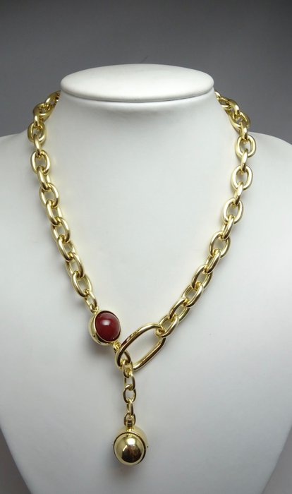 Pomellato - 18 kt Gelbgold - Halskette mit Anhänger AGATA CORNIOLA