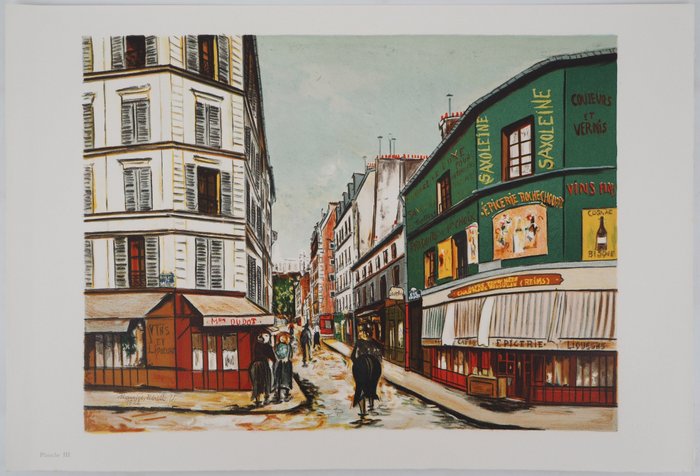 Maurice Utrillo (1883-1955) - Rue Seveste à Montmartre