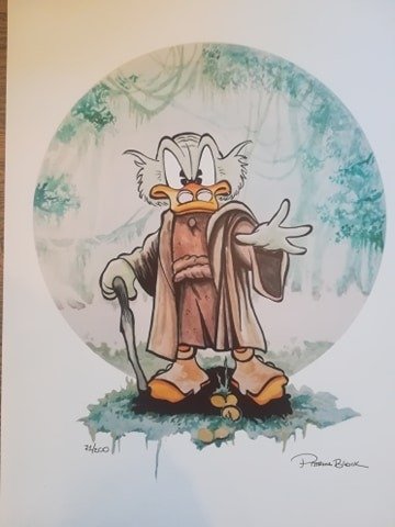 Scrooge McDuck - Disney/Star Wars print - 'Master Yoduck' by Patrick Block - (2020)