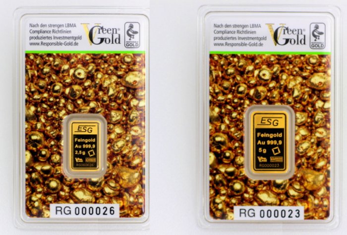 2.5 Grams + 5 grams - Oro .999 - Valcambi Auropelli Goldbarren im Blister - Sigillato e con certificato