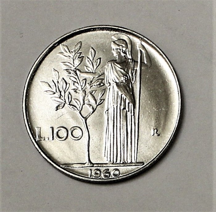 Italien, Italienische Republik. 100 Lire 1960 "Minerva"