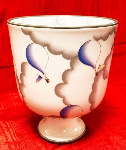 Gio Ponti - Richard Ginori - Doccia   Firenze - Copa com balões de ar quente (1) - Cerâmica