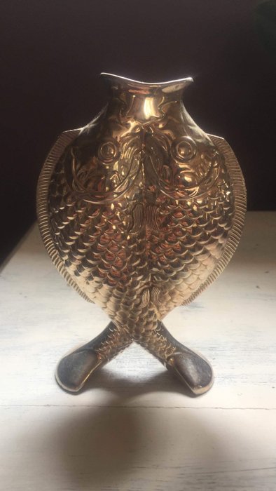 christofle - 鱼花瓶 (1) - 银色金属