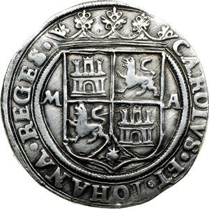 Königreich Spanien. Juana y Carlos (1504-1555). 4 Reales 1544 - ensayador A - Rara