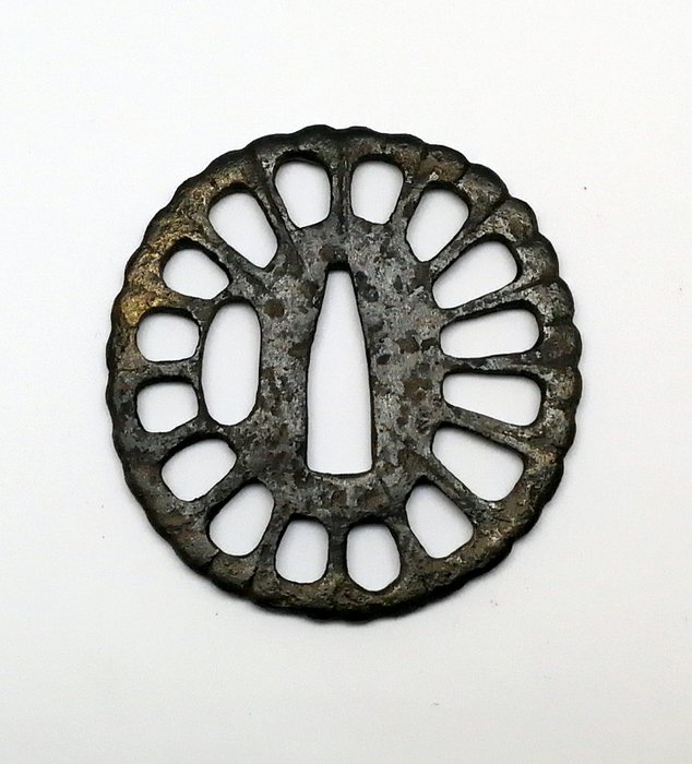 Japanese Tsuba Heianjo Wheel Design (1) - Iron - Japan - - Catawiki