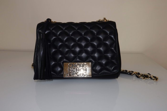 CH Carolina Herrera Black Leather Crossbody Bag